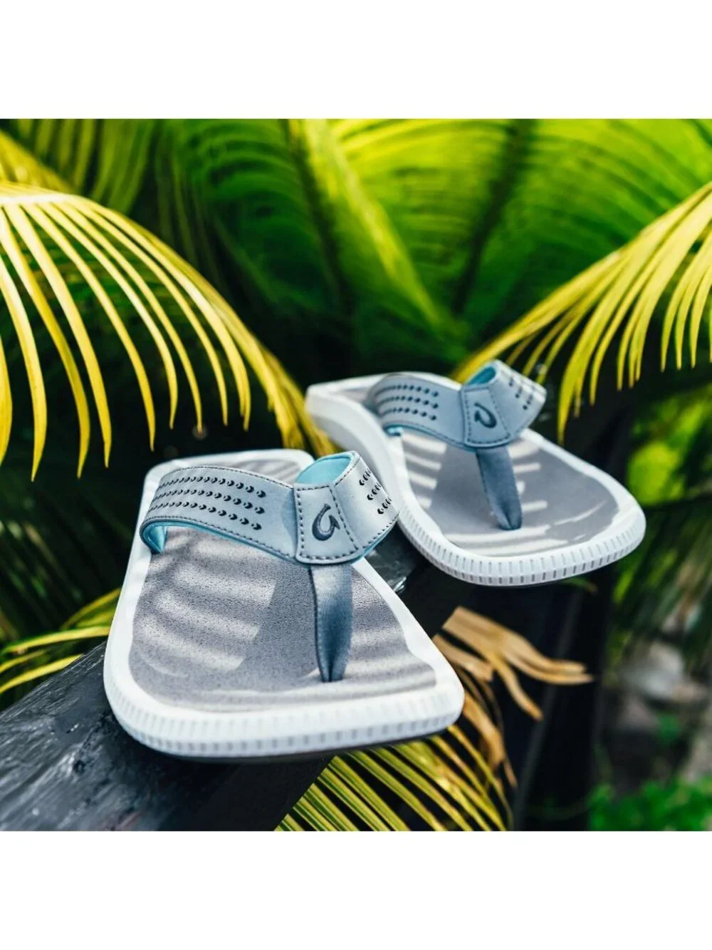 Mens Stone Grey Resistant Flip Flops Arch Support Comfort Fit Beach Sandal Shoes